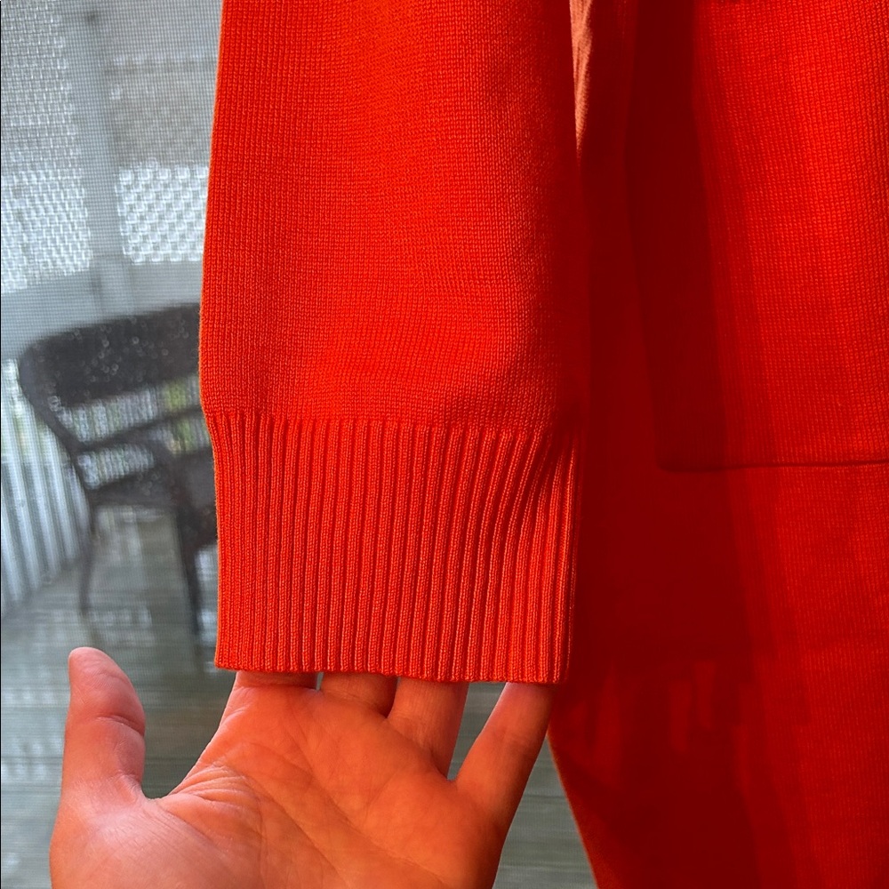 Bright Orange Cardigan with Pockets - Picture 7 of 7